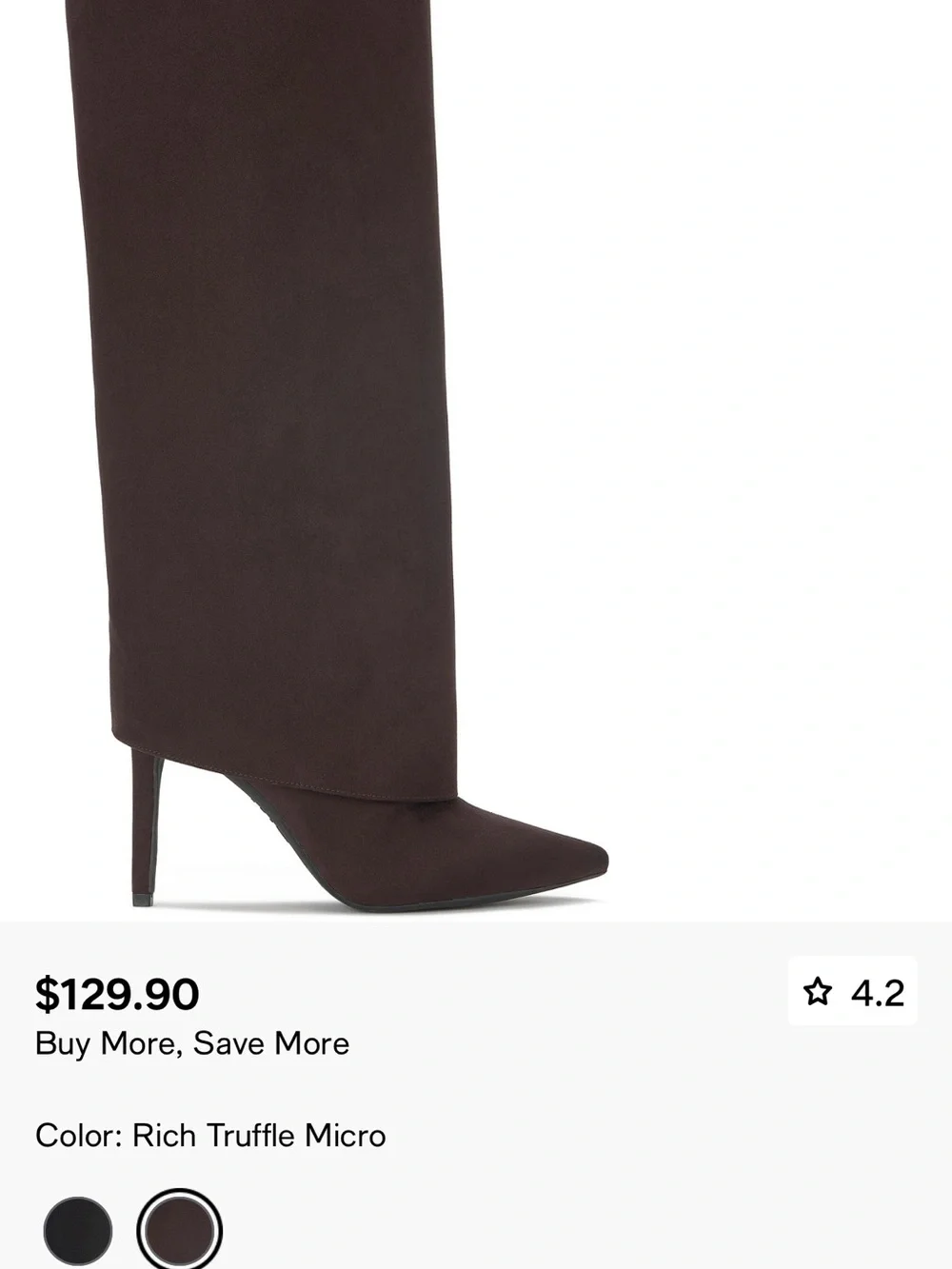 INC International Concepts Over-the-Knee Pointed Stiletto Boot in Rich Truffle